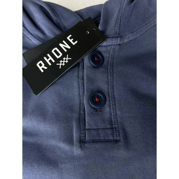 Rhone Bolinas Beach Poncho Washed Hoodie in Sun Dyed indigo size S NWT - Picture 10 of 11